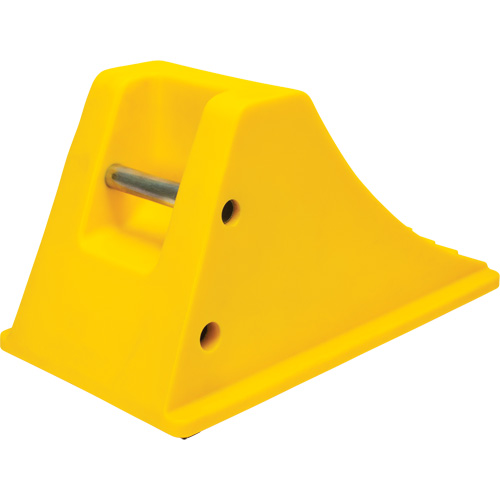 Wheel Chocks with Rubber Tread, Polyurethane, Yellow, 11-1/4" W x 21" D x 12-1/4" H Toolneeds Inc.