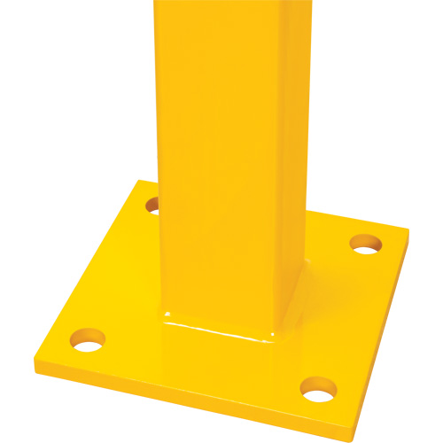Poteau de coin pour garde-corps l&eacute;gers, Acier, 42" h, Jaune s&eacute;curit&eacute; OSHA Toolneeds Inc.