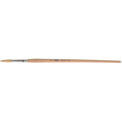 Pure White Bristle Round Marking Paint Brush, 9/32" Brush Width, White China, Wood Handle Toolneeds Inc.