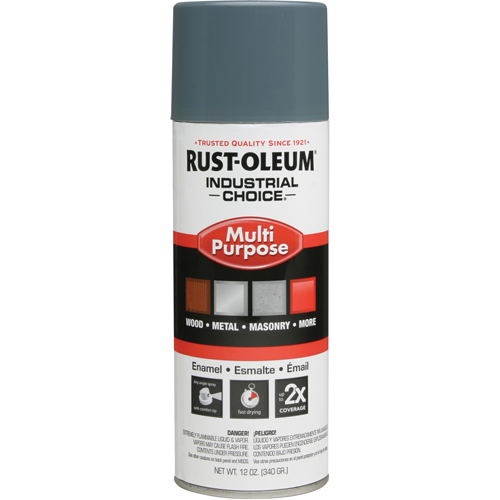 Industrial Choice&reg; 1600 System Multi-Purpose Enamel Spray Paint, Machine Grey, Gloss, 12 oz., Aerosol Can Toolneeds Inc.
