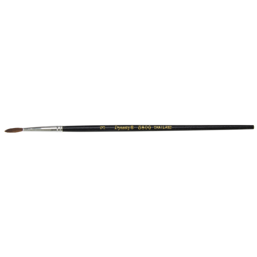 Pinceau pointu &agrave; soies noires pour artiste, Largeur de la brosse de 2,1 mm, Soie de chameau, Manche &agrave; Bois Toolneeds Inc.