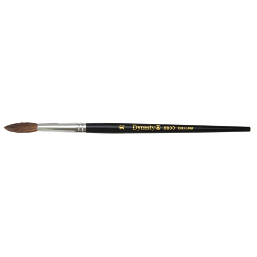 Pinceau pointu &agrave; soies noires pour artiste, Largeur de la brosse de 5,7 mm, Soie de chameau, Manche &agrave; Bois Toolneeds Inc.