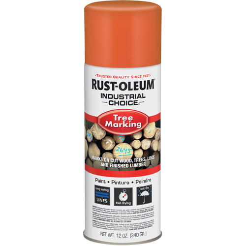 Peinture pour le marquage des arbres Industrial Choice T1600, Orange fluorescent, 16 oz Toolneeds Inc.