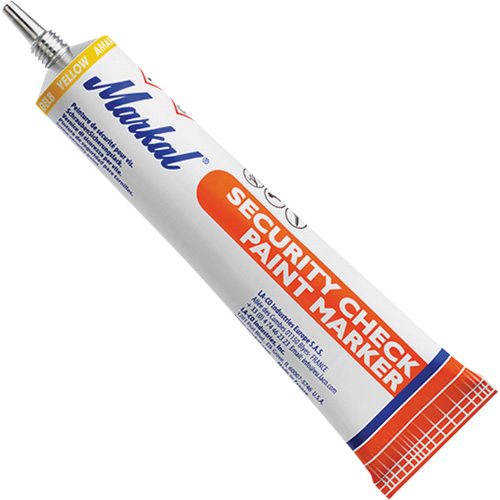 Security Check Paint Marker, 1.7 oz., Tube, Yellow Toolneeds Inc.