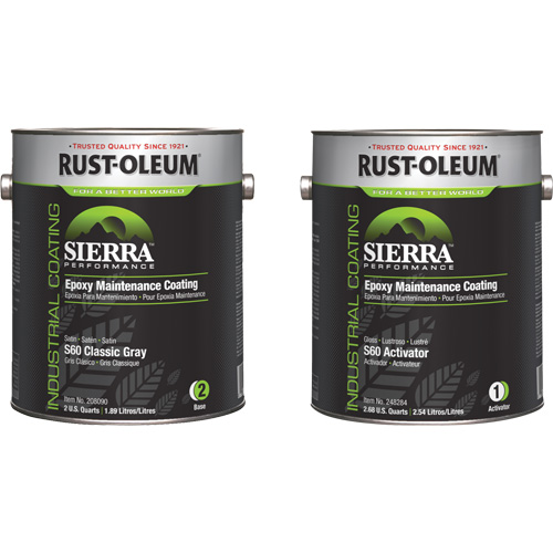 Sierra S60 Water-Based Epoxy Maintenance Coating Kit, Gallon, Grey Toolneeds Inc.