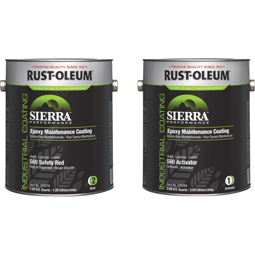 Sierra S60 Water-Based Epoxy Maintenance Coating Kit, Gallon, Red Toolneeds Inc.