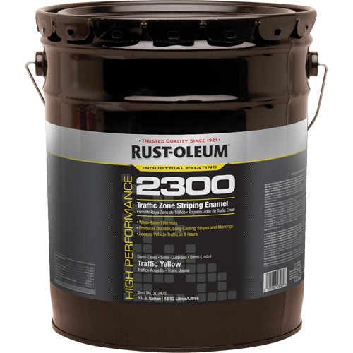 High-Performance 2300 System Traffic Zone Striping Paint, Yellow, 5 gal., Pail Toolneeds Inc.