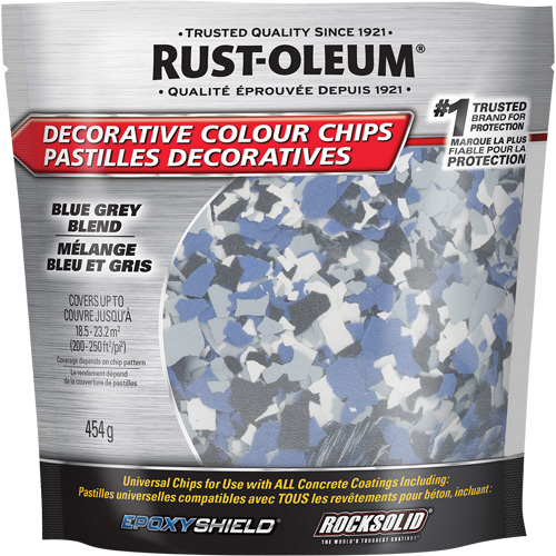 Decorative Colour Chips, 474 g, Bag, Blue Grey Blend Toolneeds Inc.