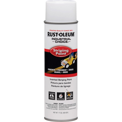 Peinture de traçage en a&eacute;rosol syst&egrave;me S1600 Industrial Choice applicable en position invers&eacute;e, Blanc, 18 oz, Canette a&eacute;rosol Toolneeds Inc.