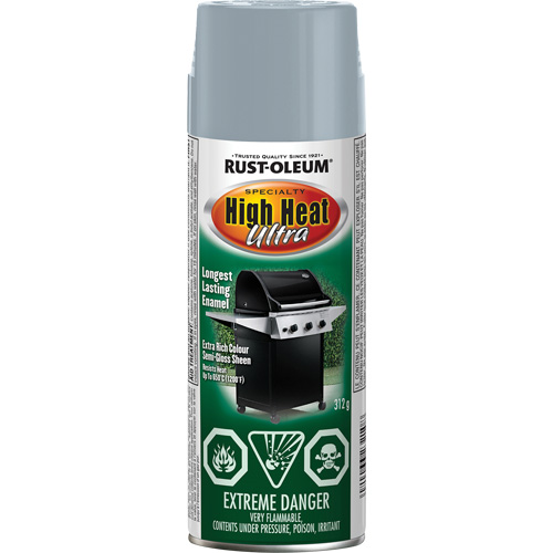 Peinture &eacute;mail en a&eacute;rosol haute temp&eacute;rature ultra Sp&eacute;cialit&eacute;, Canette a&eacute;rosol, Argent Toolneeds Inc.