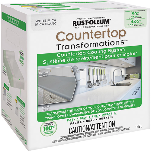 Countertop Transformations&reg; Mica Countertop Coating System, 1.42 L, Kit, White Mica Toolneeds Inc.