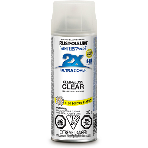 Painter's Touch&reg; Ultra Cover Paint, Clear, Semi-Gloss, Aerosol Can Toolneeds Inc.