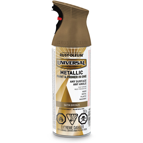 Universal&reg; Spray Paint, Bronze, Metallic/Satin, Aerosol Can Toolneeds Inc.