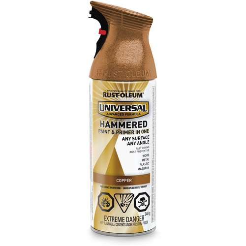 Universal&reg; Paint & Primer In One Spray Paint, Copper, Hammered, Aerosol Can Toolneeds Inc.