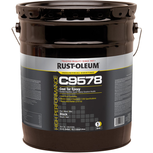 &eacute;poxy &agrave; base de goudron de houille et &agrave; haute teneur en solides du syst&egrave;me C9578, 4 gal., Seau Toolneeds Inc.