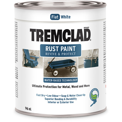 Tremclad&reg; Water-Based Rust Paint, 946 ml, Can, White Toolneeds Inc.