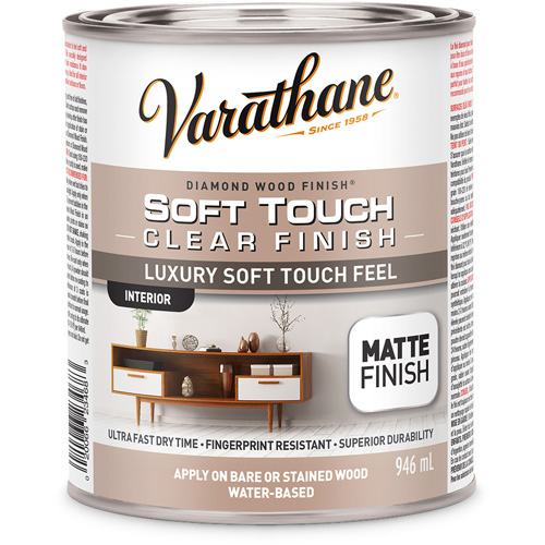 Rev&ecirc;tement &agrave; fini diamant pour bois Varathane, 946 ml, Transparent, Mat Toolneeds Inc.
