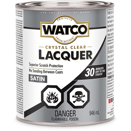Watco&reg; Lacquer Wood Finish, 946 ml, Clear, Satin Toolneeds Inc.