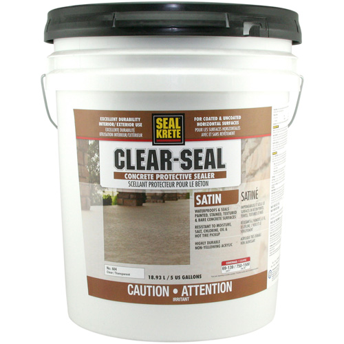 Seal-Krete&reg; Protective Sealer, 18.93 L, Water-Based, Satin, Clear Toolneeds Inc.