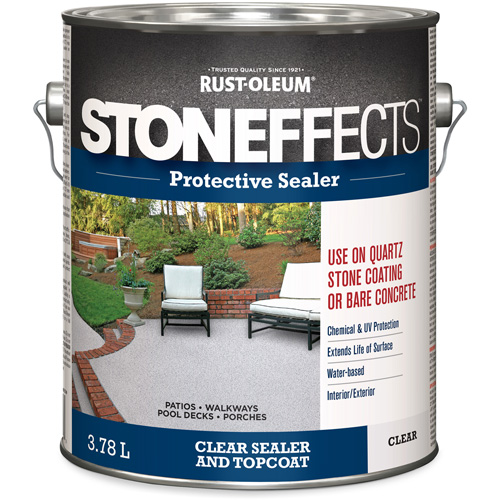 Produit d'&eacute;tanch&eacute;ifi&eacute; protecteur pour b&eacute;ton Stoneffects, 3,78 L, &agrave; l'eau, Transparent, Transparent Toolneeds Inc.