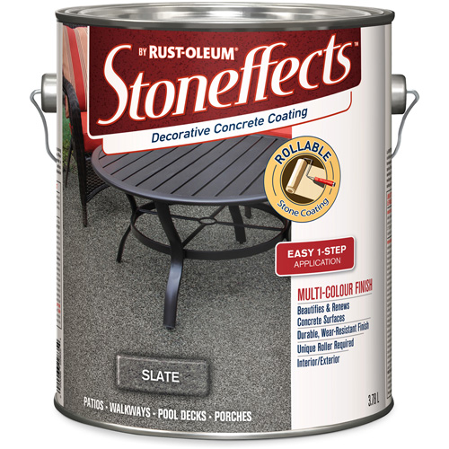 Rev&ecirc;tement de b&eacute;ton d&eacute;coratif Stoneffects, 3,4 L, &agrave; solvants, Textur&eacute;, Gris Toolneeds Inc.