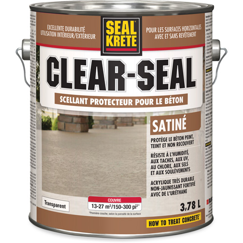 Produit d&eacute;tanch&eacute;it&eacute; protecteur Seal-Krete, 3,78 L, &agrave; l'ur&eacute;thane, Satin, Transparent Toolneeds Inc.