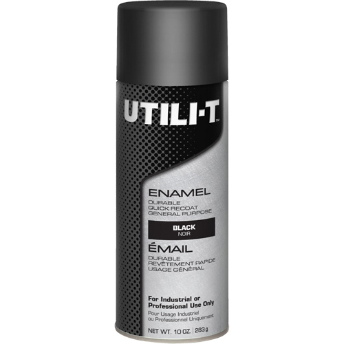 UTILI-T General Purpose Enamel Spray Paint, Black, Gloss, 10 oz./283 g, Aerosol Can Toolneeds Inc.