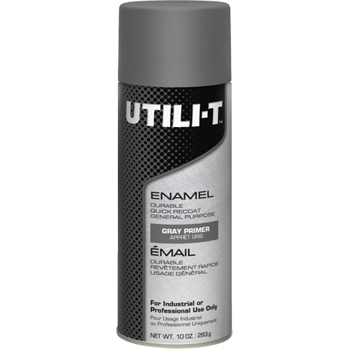 UTILI-T General Purpose Enamel Spray Paint, Grey Primer, 10 oz./283 g, Aerosol Can Toolneeds Inc.