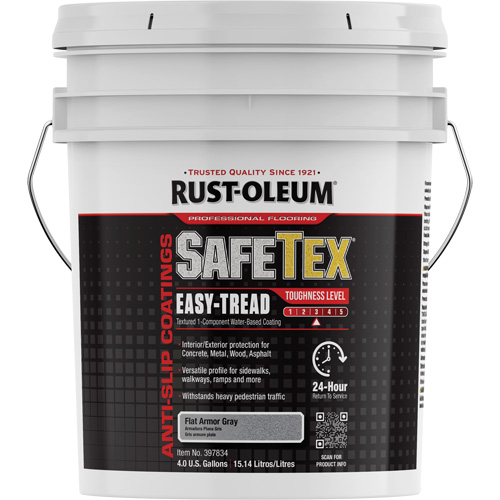 Rev&ecirc;tement d'acrylique SafeTex Easy-Tread, 4 gal., &agrave; l'eau, Plat/Textur&eacute;, Gris Toolneeds Inc.