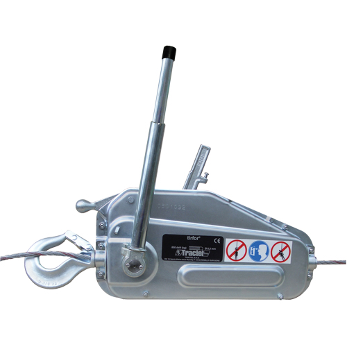 Tirfor&reg; Wire Rope Hoist - TU17, 5/16" Wire Diameter, 2000 lbs. (1 tons) Capacity Toolneeds Inc.