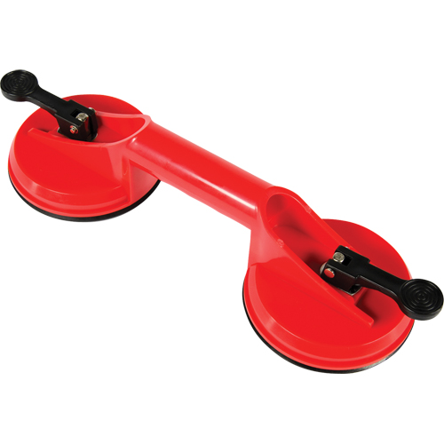 Manually Operated Hand Vacuum Cups - Double Handcup, 66 lbs. Capacity, 4-5/8", Lever, 13" Handle Length Toolneeds Inc.