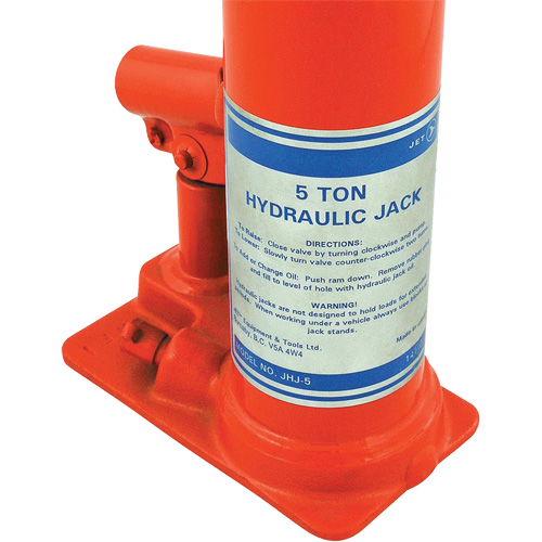 JHJ-5 Super Heavy-Duty Bottle Jack, 5 Ton(s), 15-3/8" Raised Height Toolneeds Inc.