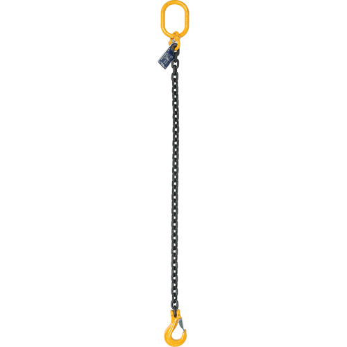 Chain Slings, Grade 80 Chain, Single Legs, Oblong & Slip Hooks, 5/8" x 5' Toolneeds Inc.