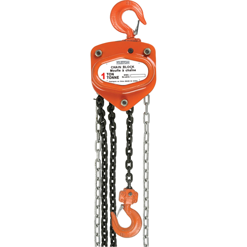 Palan &agrave; chaîne, Lev&eacute;e 10', Capacit&eacute; 1000 lb, Chaîne Acier alli&eacute; Toolneeds Inc.