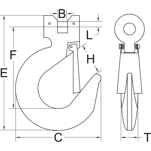 Clevis Slip Hook with Latch - Grade 70 Toolneeds Inc.