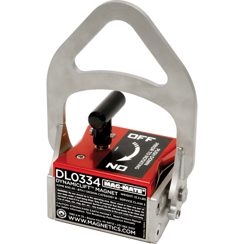 Dynamic Lift Magnets, 334 Holding Cap., 6-1/2" L x 4" W x 9-1/4" H Toolneeds Inc.