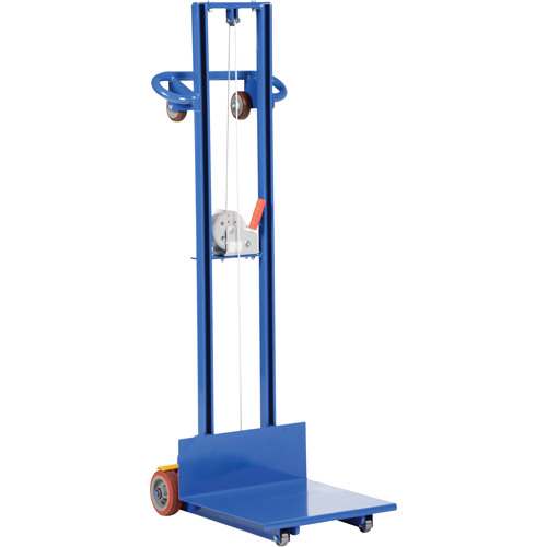 Empileur &agrave; plateforme, M&eacute;canisme Treuil manuel, Capacit&eacute; de 400 lb, Levage max de 58" Toolneeds Inc.