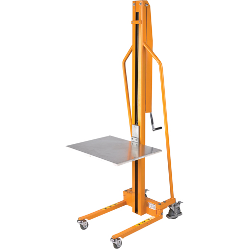 Empileur &agrave; plateforme, M&eacute;canisme Treuil manuel, Capacit&eacute; de 220 lb, Levage max de 58-1/2" Toolneeds Inc.