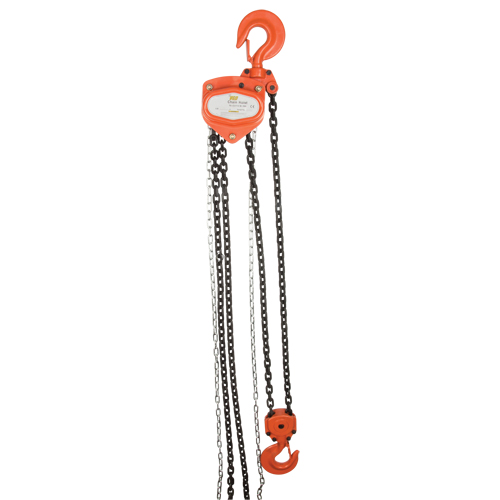 Chain Hoist, 10' Lift, 1000 lbs. (0.5 tons) Capacity, Alloy Steel Chain Toolneeds Inc.