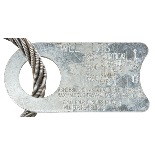 &eacute;lingue de levage &agrave; c&acirc;ble m&eacute;tallique - deux boucles Toolneeds Inc.