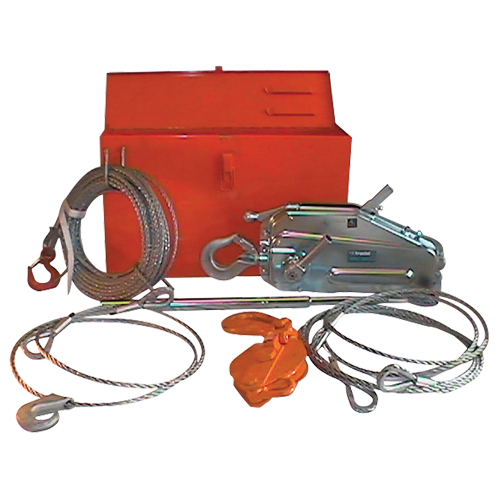 Tirfor&reg; Wire Rope Hoist TU128 Rescue Kit, 7/16" Wire Diameter, 4000  lbs. (2 tons) Capacity Toolneeds Inc.