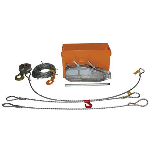 Tirfor&reg; Wire Rope Hoist TU32 Rescue Kit, 5/8" Wire Diameter, 8000  lbs. (4 tons) Capacity Toolneeds Inc.
