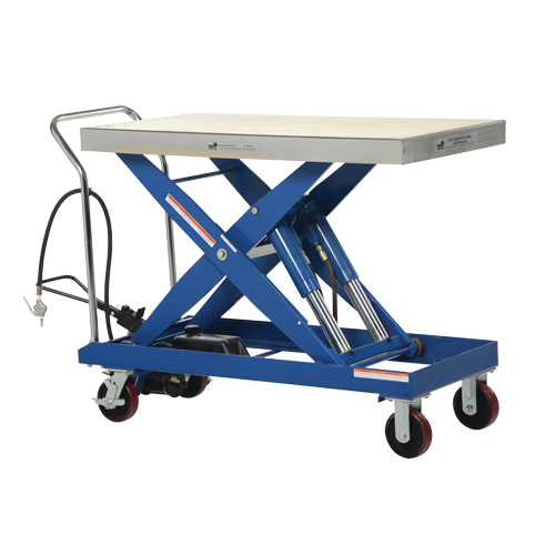 Pneumatic Hydraulic Scissor Lift Table, Steel, 47-1/2" L x 24" W, 2000 lbs. Cap. Toolneeds Inc.