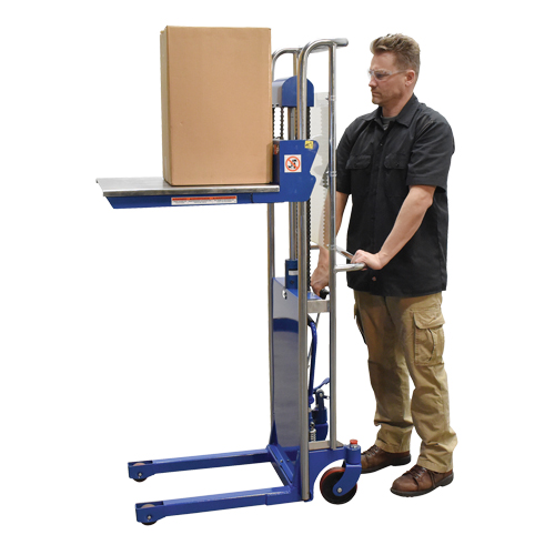 Gerbeur Hefti-Lift, M&eacute;canisme Pompe au pied, Capacit&eacute; de 880 lb, Levage max de 59" Toolneeds Inc.