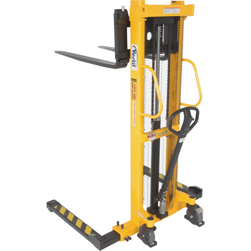 Manual Hydraulic Stacker, Hand Pump Operated, 2000 lbs. Capacity, 63" Max Lift Toolneeds Inc.