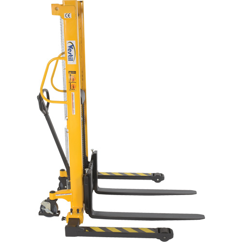 Manual Hydraulic Stacker, Hand Pump Operated, 2000 lbs. Capacity, 63" Max Lift Toolneeds Inc.