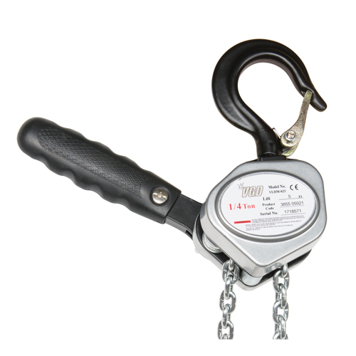 Mini Lever Hoist, 10' Lift, 550 lbs. (0.275 tons) Capacity, Zinc Plated Chain Toolneeds Inc.