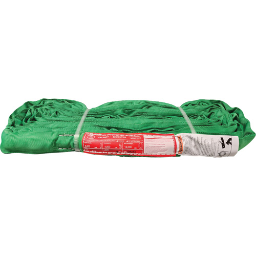 Polyester Round Sling, Green, 12' L, 6000 lbs. Vertical Load Toolneeds Inc.