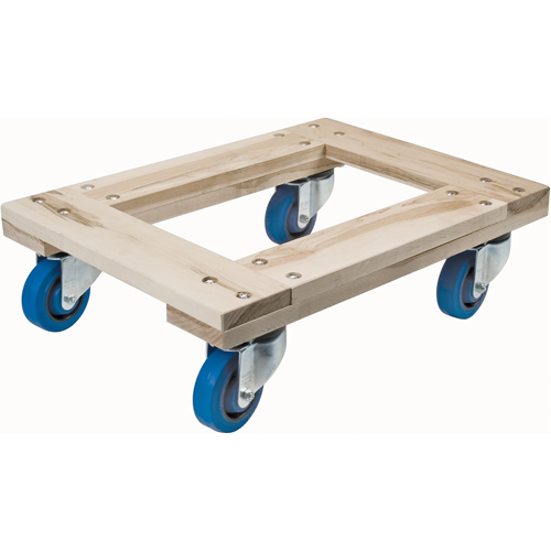 Wood Dollies - Heavy-Duty, Rubber Wheels, 1400 lbs. Capacity, 18" W x 30" D x 7" H Toolneeds Inc.