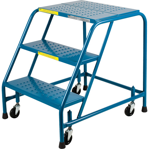 Escabeau roulant certifi&eacute; par la CSA, 3 marches, Largeur de la marche 22", Hauteur de la plateforme 28", Acier Toolneeds Inc.